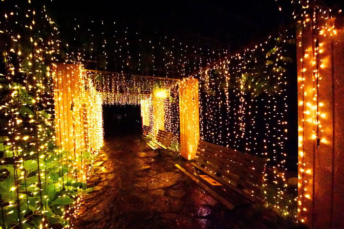 The mesmerizing projection mapping at Jozankei Onsen