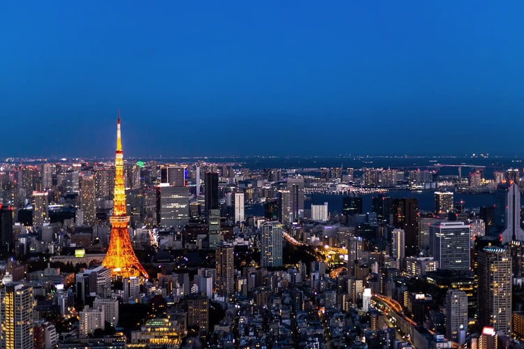 The Blue Hour in Tokyo