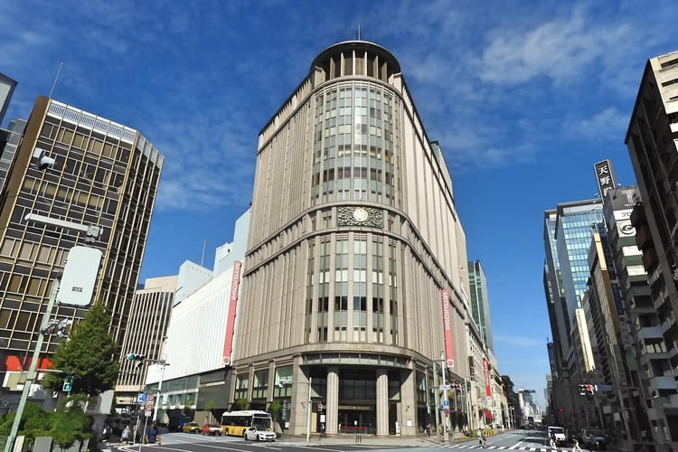 The streetscape of Nihonbashi, Tokyo