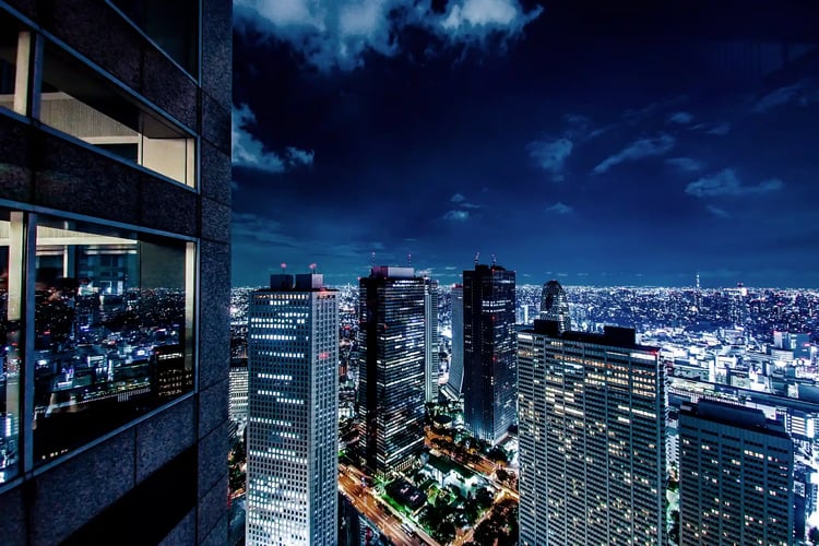 Night view of Tokyo from the Tokyo Metropolitan Government Building observatory