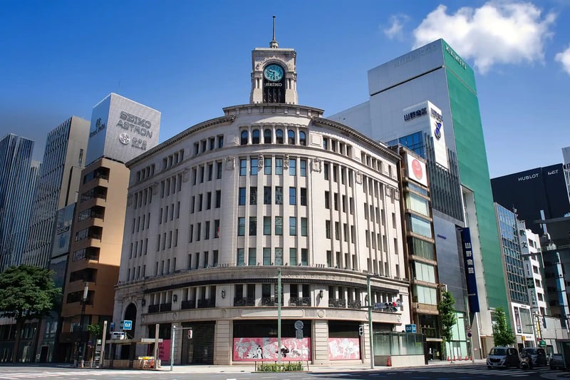 The Wako Clock Tower at Ginza 4-chome Crossing