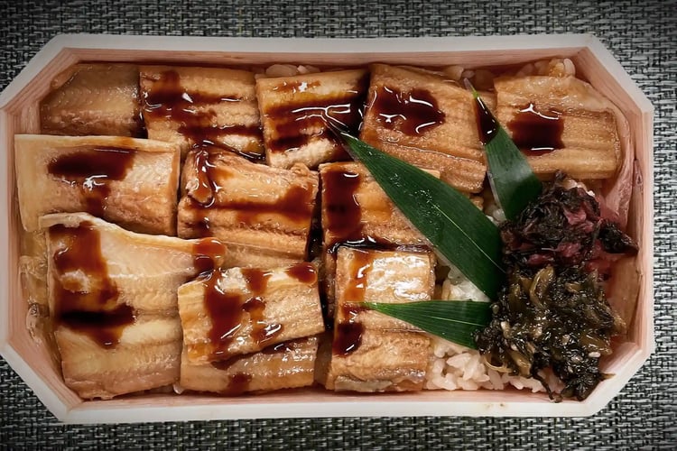 Local specialty ekiben from Hiroshima
