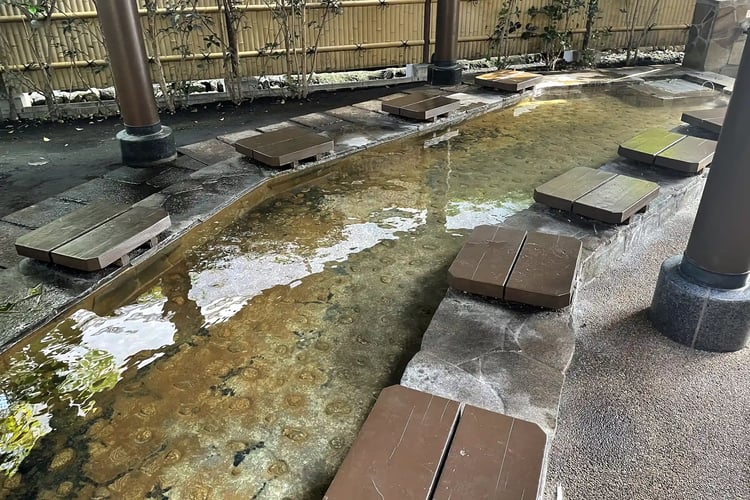 Hot Spring Foot Bath in Beppu, Oita