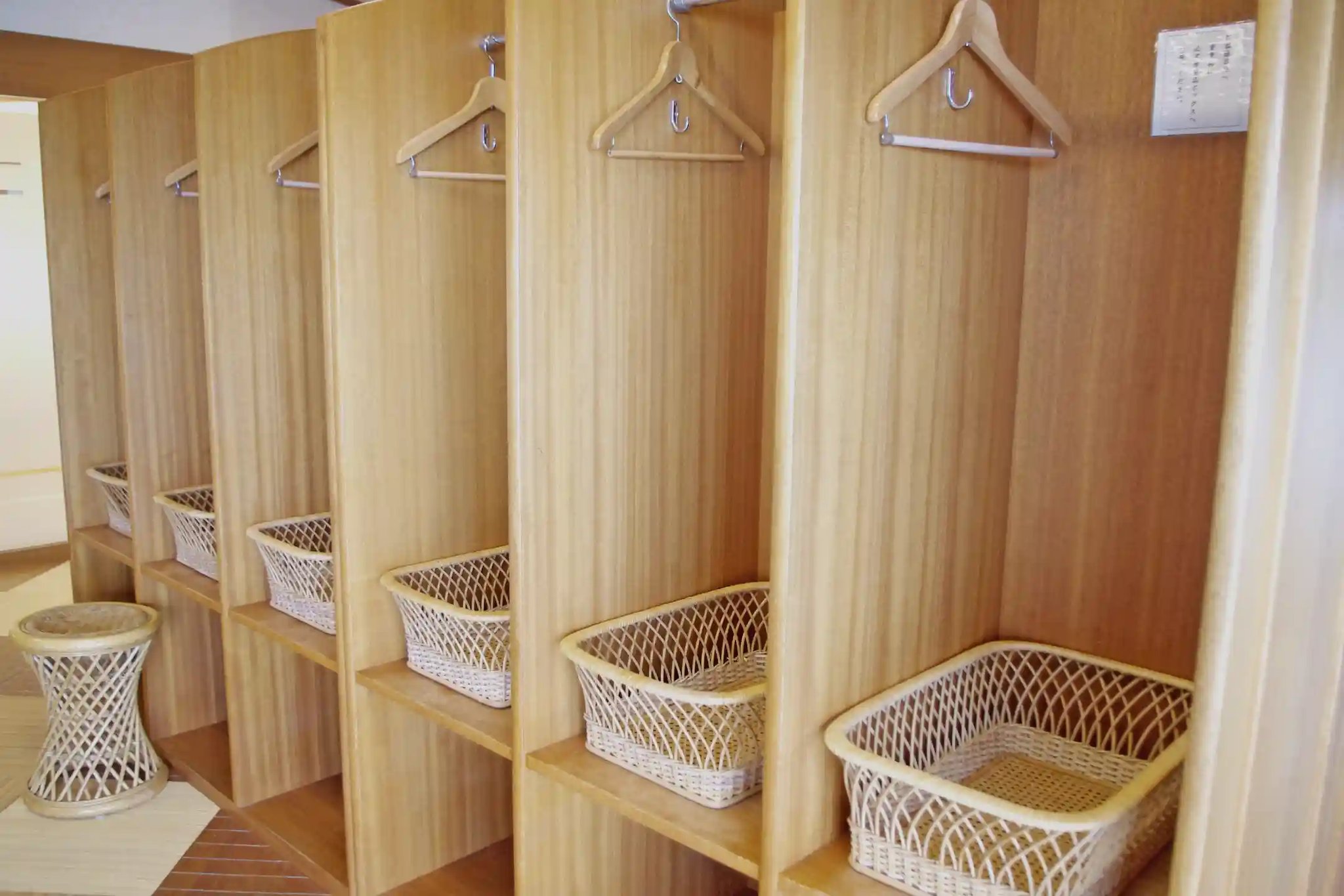 Bathhouse changing area
