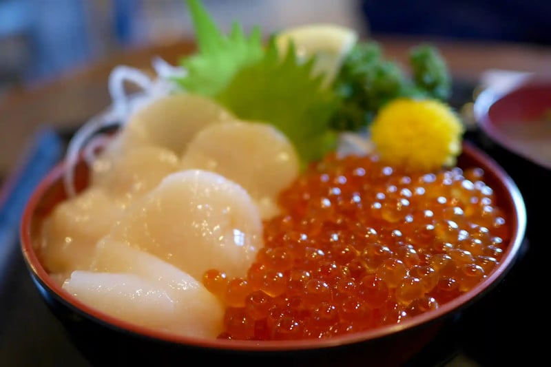 Hokkaido Scallop and Salmon Roe Bowl
