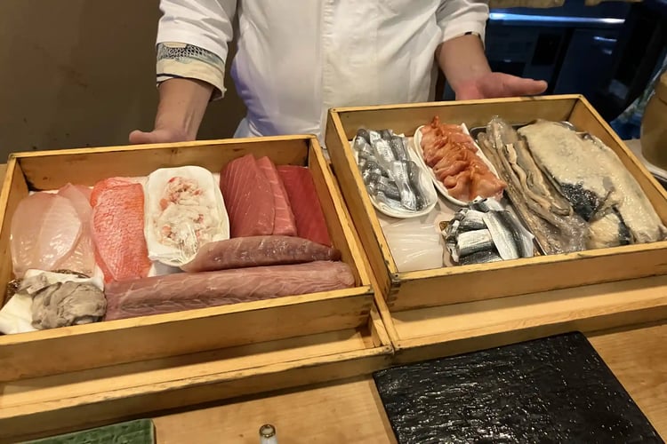 Front-row seats at the sushi counter