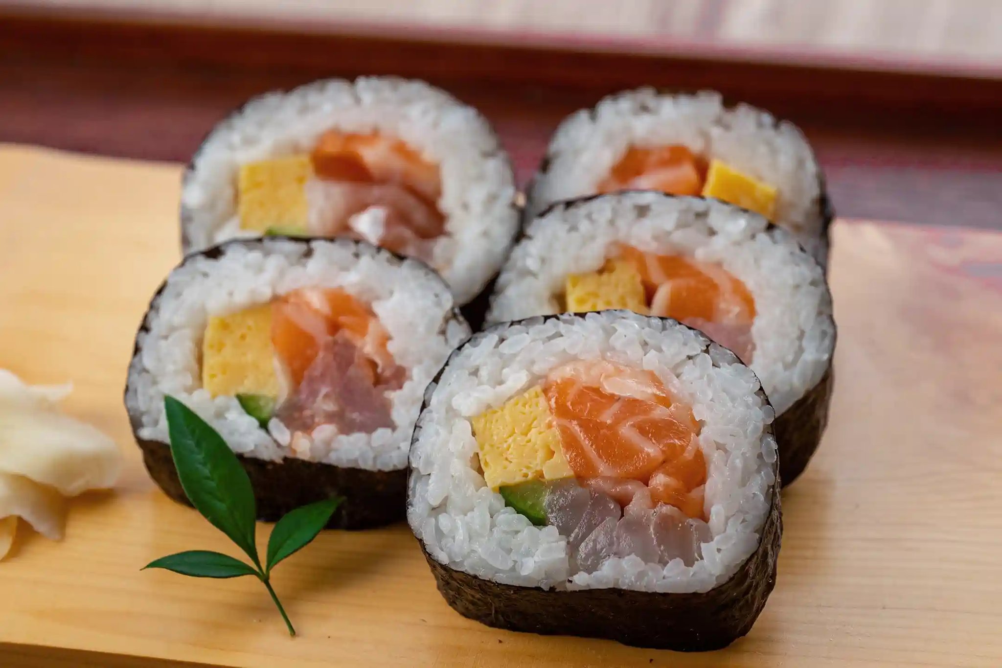 A Platter of Premium Seafood Futomaki