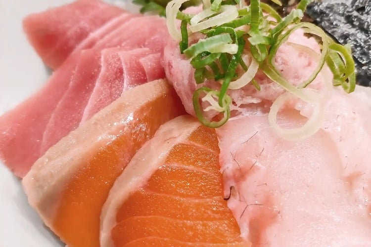 Close-up of a Deluxe Seafood Bowl