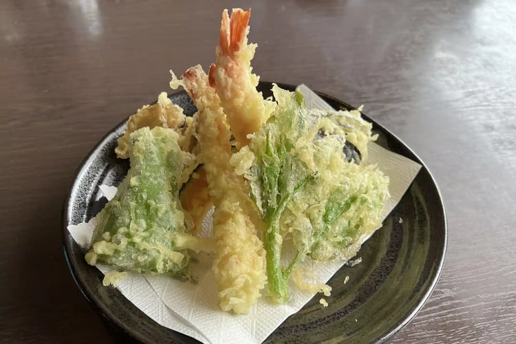 An Assortment of Crispy Deep-Fried Tempura (Seafood and Vegetables)