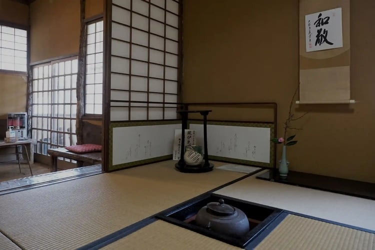 The Interior Space of a Traditional Japanese-Style Room (Washitsu)