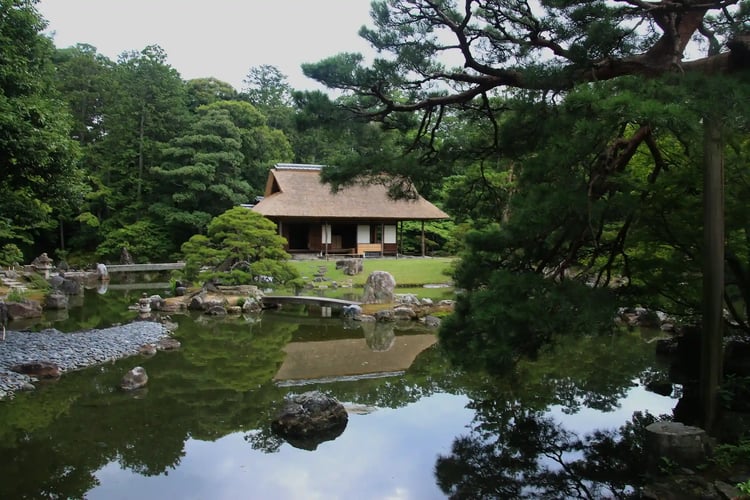 The Amanohashidate Stone Arrangement in the Garden of Katsura Imperial Villa