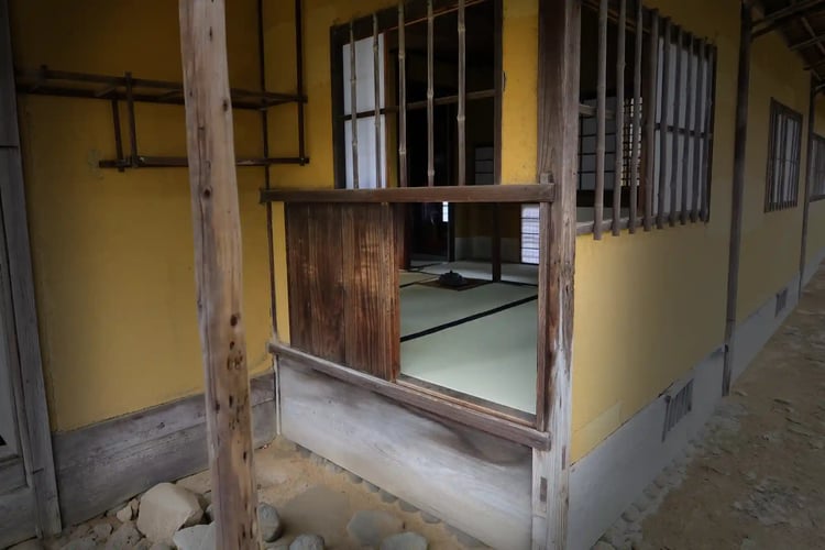 The Crawl-in Entrance (Nijiriguchi) of a Traditional Japanese Tea Room