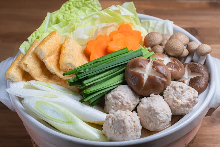 Chankonabe (Traditional Sumo Hot Pot) Packed with Plentiful Ingredients