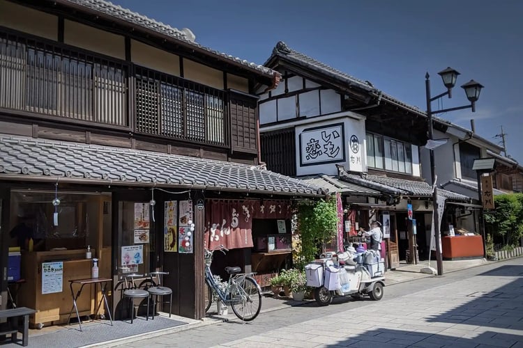 The traditional streets of Kawagoe castle town