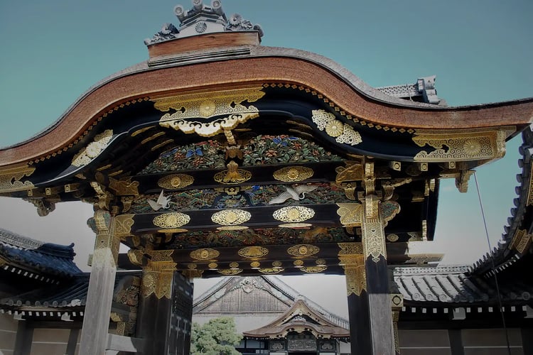 Karamon Gate of Nijo Castle (or Nijo-jo Castle)