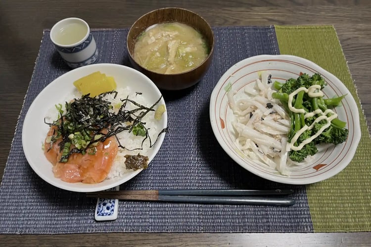 A traditional Japanese meal