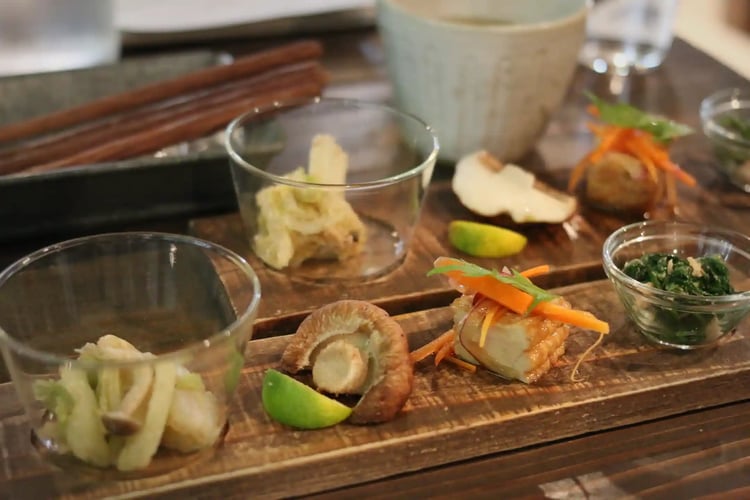 Lunch at a renovated traditional Japanese house cafe