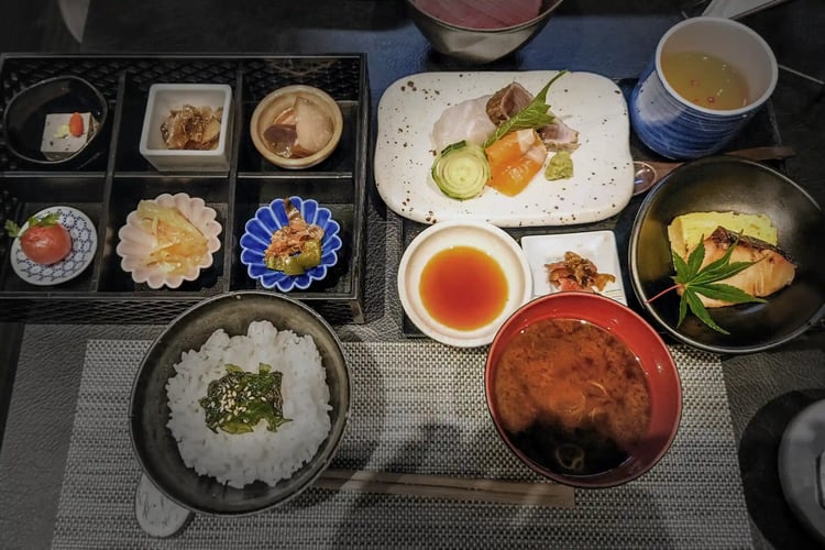 Japanese food showcasing the seasons