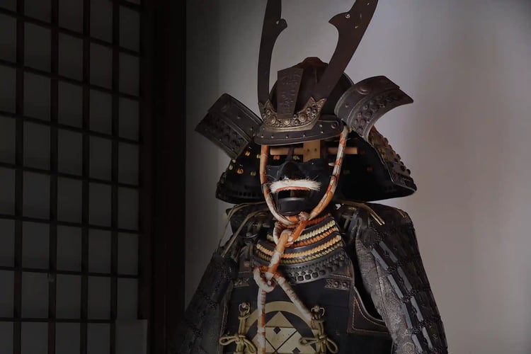 Samurai armor worn during the Sengoku period