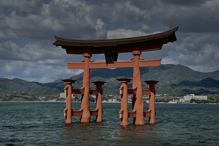 The Torii Gate of Itsukushima Shrine