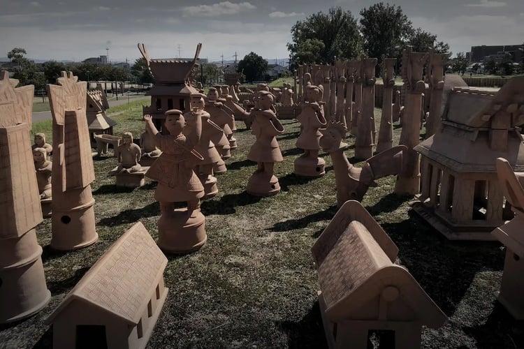 The Haniwa of Imashirozuka Kofun, located in Takatsuki City