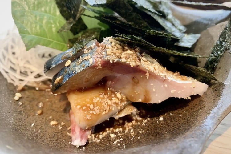 Sashimi of Mackerel with Sesame