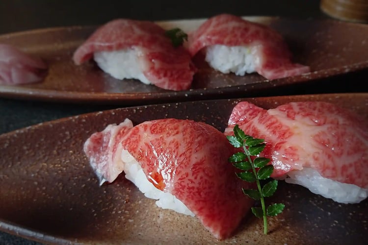 Wagyu sushi