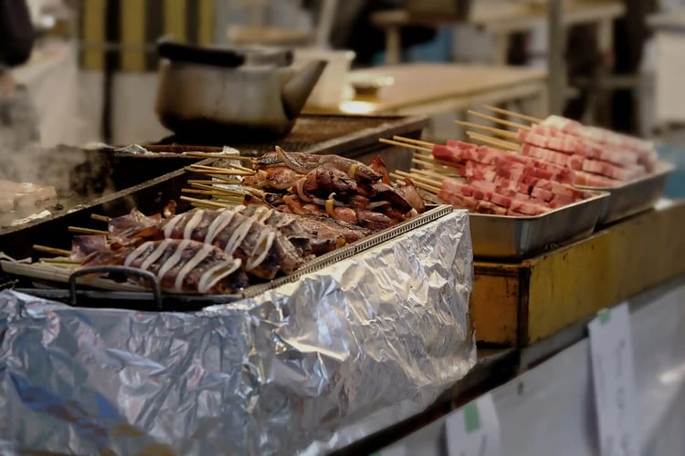 Grilled squid from a food stall