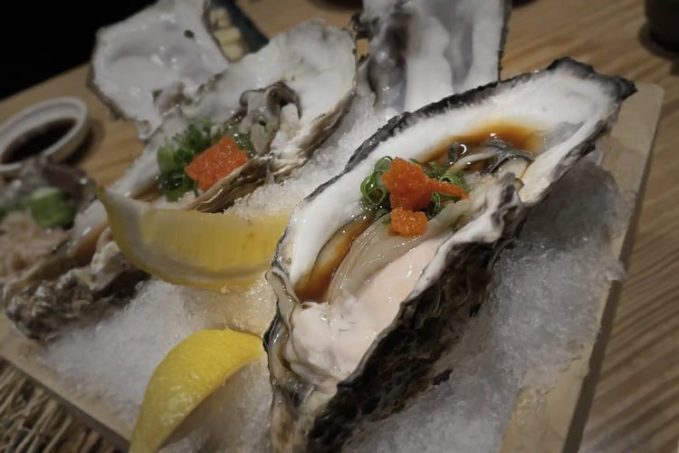 Raw Oysters with Ponzu Sauce