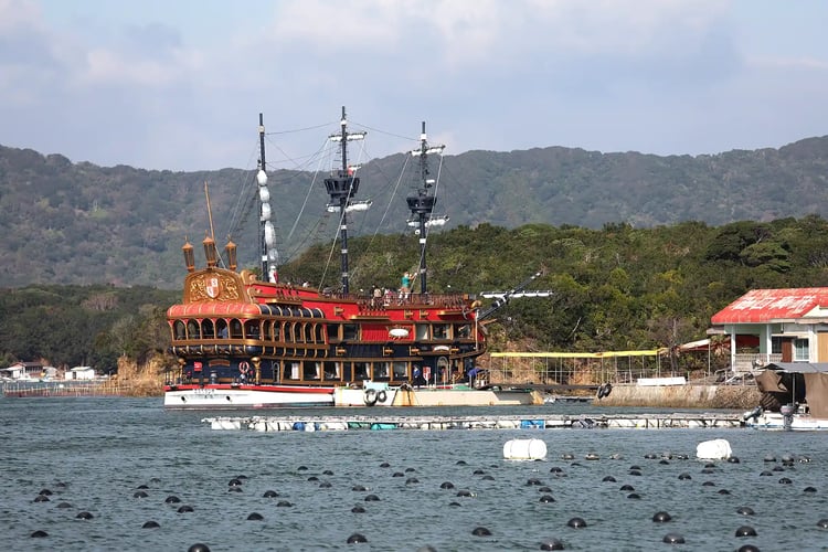 Cruise ship in Ago Bay, Shima, Mie Prefecture