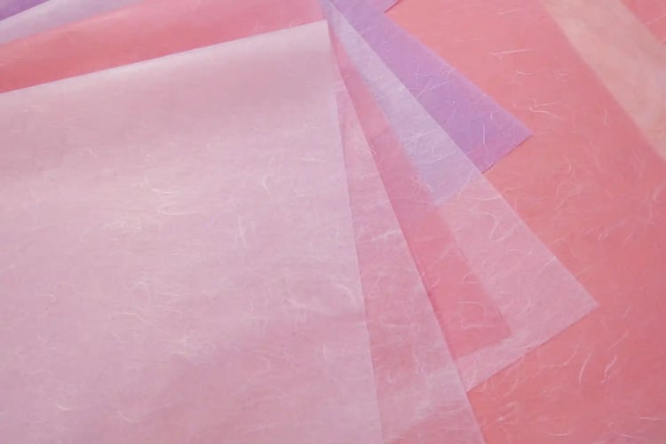 Translucent handmade Washi paper