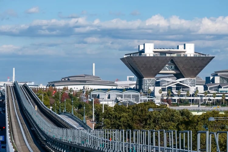 The Tokyo Waterfront Cityscape from the Yurikamome Line