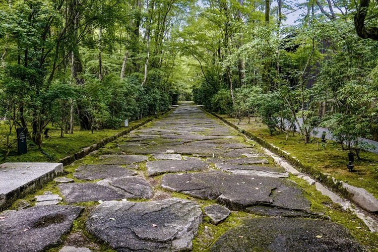 The stone paths of Aman Kyoto