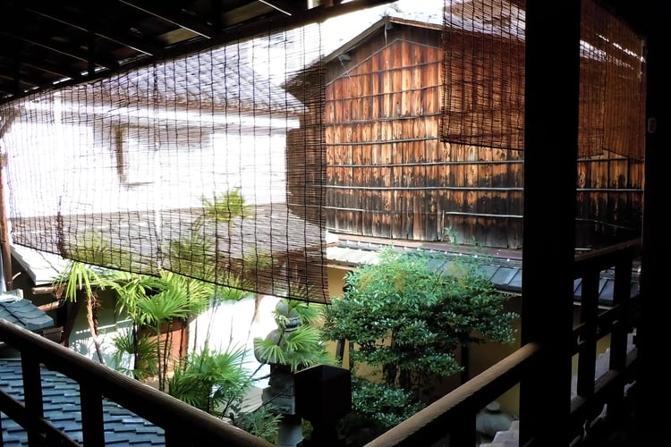 Courtyard of a traditional Japanese house