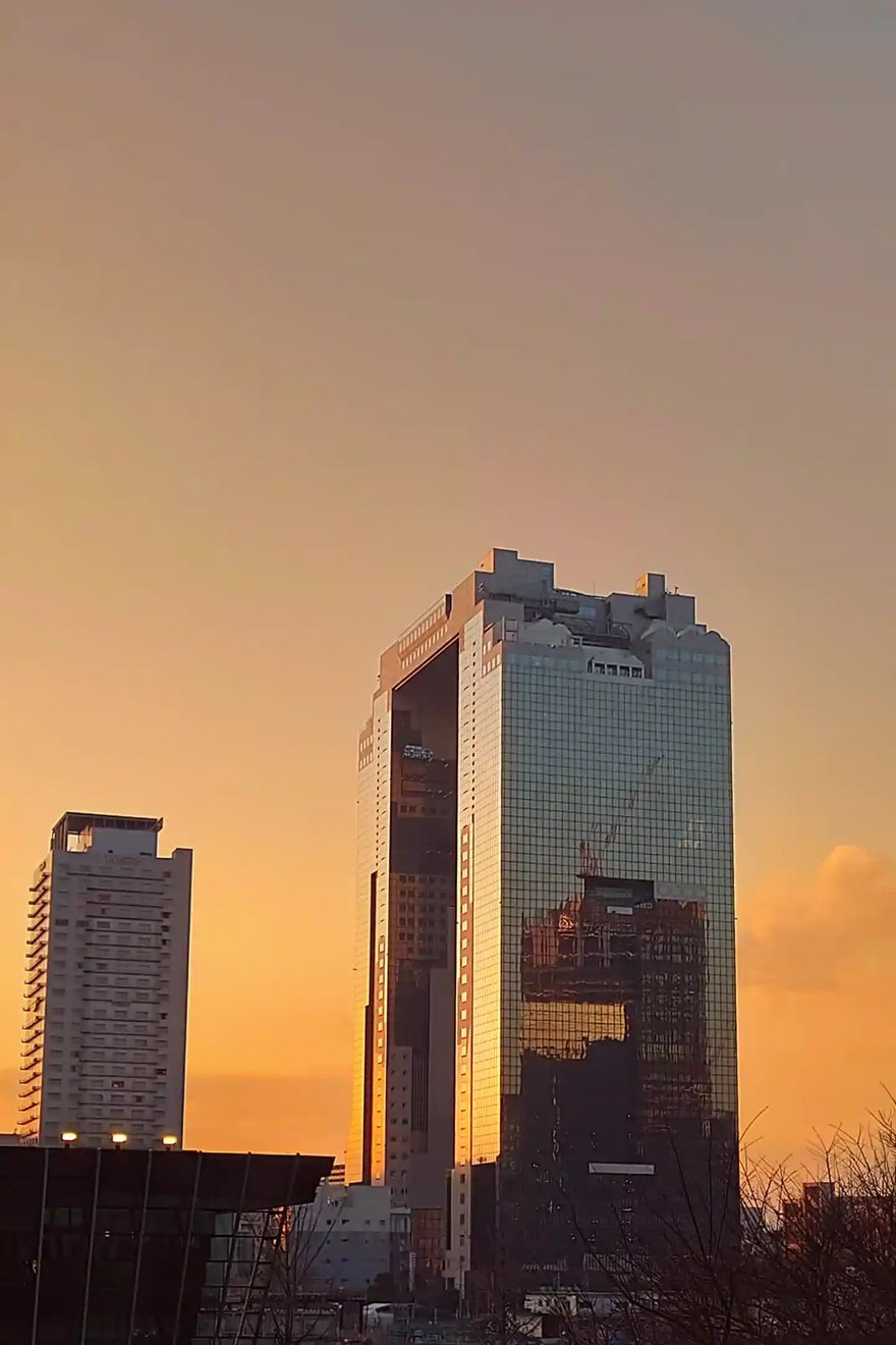 The Umeda Sky Building in the Setting Sun