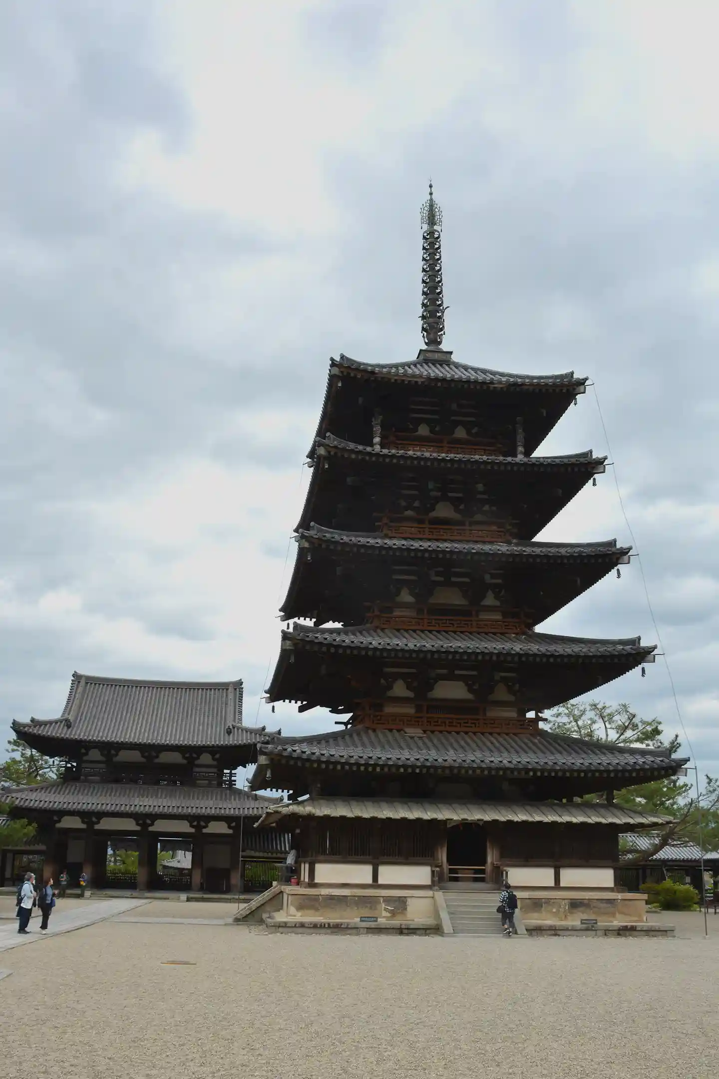 The five-storied pagoda of Horyu-ji Temple in Nara (the world_s oldest wooden building)