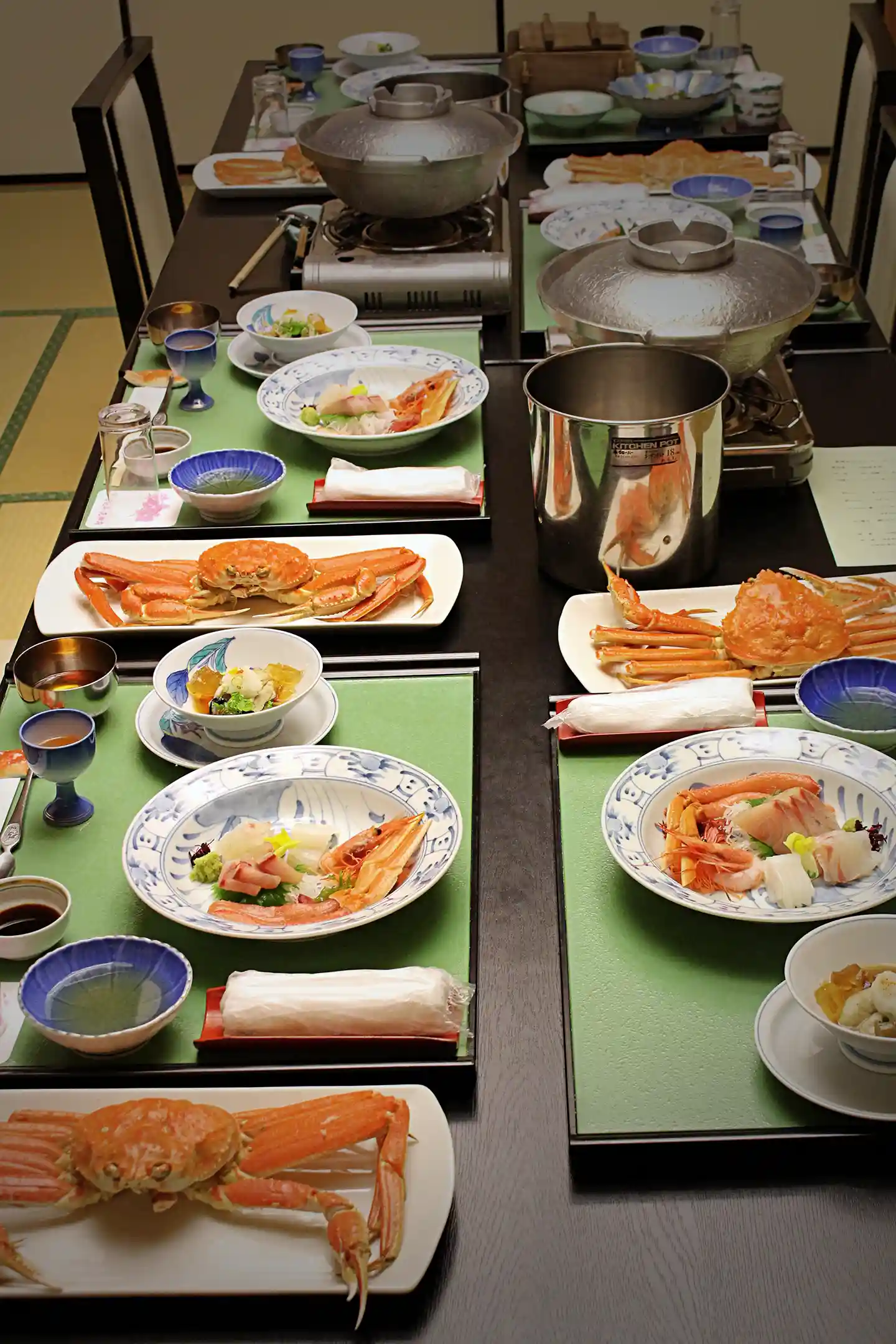 A lavish dinner in a private setting