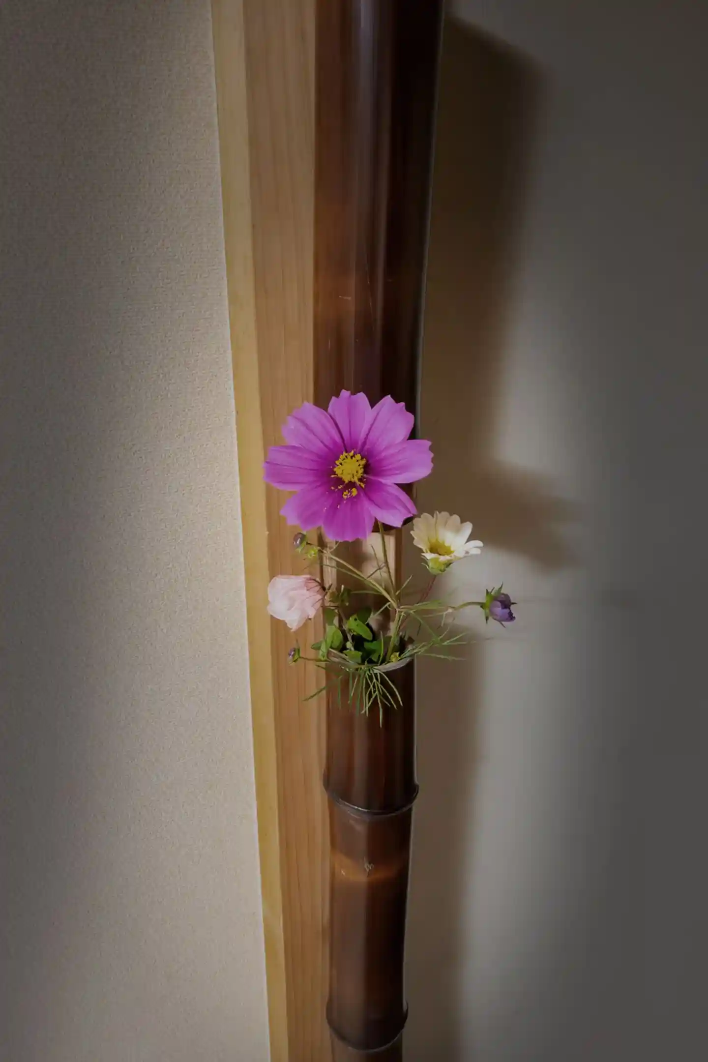 A Small Single-Flower Vase (Ichirin-zashi) with a Single Blossom